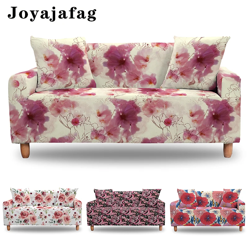 Multicolor Flowers Elastic Sofa Cover For Living Room Full-cover Stretch Corner Couch Covers Universal Slipcovers 1/2/3/4 Seats | Дом и сад