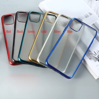 

100pcs/lot For iPhone XS Max XR 8/7 Plus 6S Plus Cover Ultra Thin Frosted Crystal Chromed TPU Case For iPhone 11 Pro Max