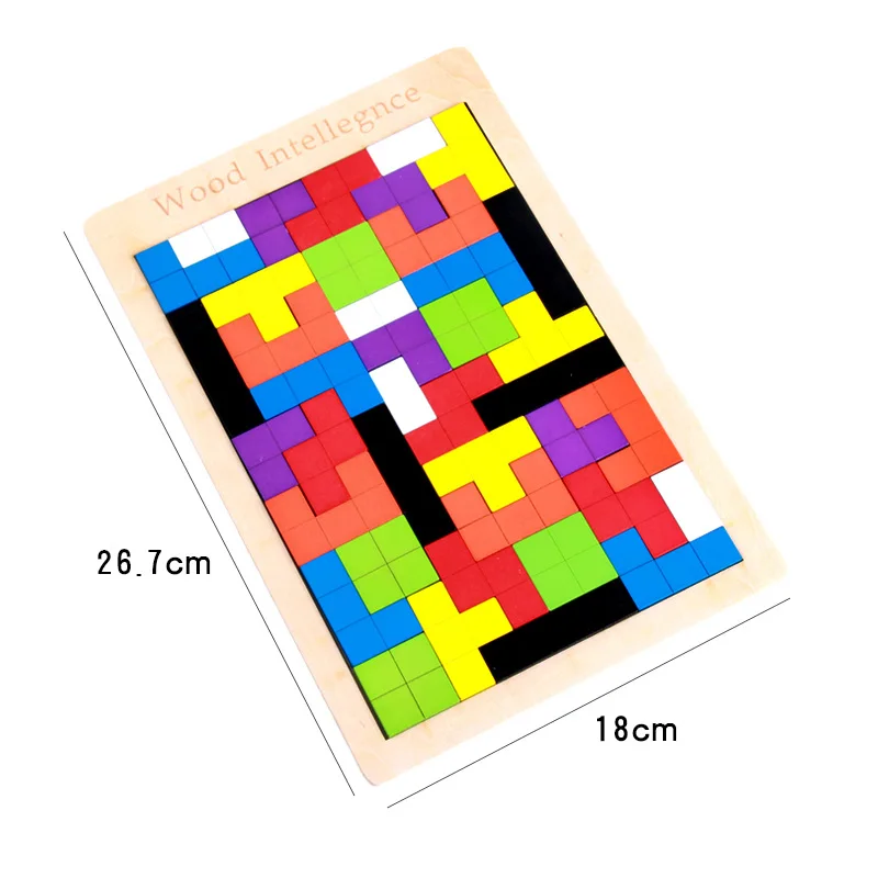 

3D Wooden Puzzles Jigsaw Board Toys Tangram Brain Teaser Children Puzzle Toys Tetris Game Educational Baby Toys Wood Gifts