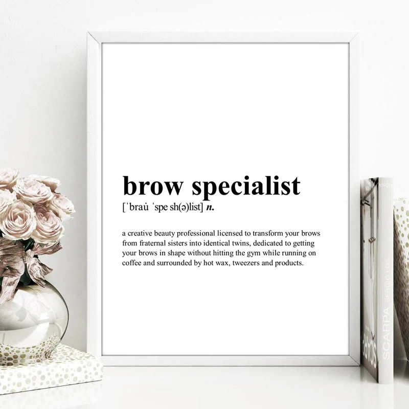 Lash-Specialist-Definition-Prints-Brow-Specialist-Quotes-Poster-Eyelash-Eyebrow-Beauty-Salon-Wall-Art-Canvas-Painting