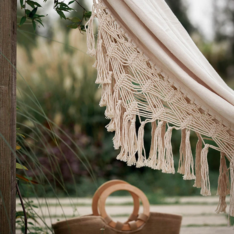 ins Style 2 Person Hammock Boho Large Brazilian Macrame Fringe Double Deluxe Hammock Swing Net Chair Outdoor Indoor Hanging Deco ins Style 2 Person Hammock Boho Large Brazilian Macrame Fringe Double Deluxe Hammock Swing Net Chair Outdoor Indoor Hanging Deco