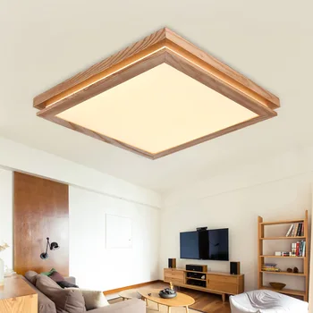 

Log light simple modern wood lamp creative living room led Japanese style solid wood Nordic bedroom ceiling lights MZ67
