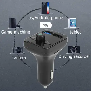 

G-29 Bluetooth 3.0 Handsfree FM Transmitter Car Kit USB 5V 2.1A Charging Charger Compact and Portable Carry Convenient