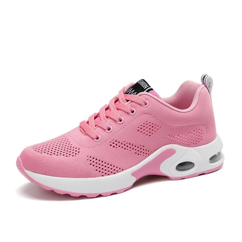 pink women shoes Женская теннисная обувь; Mujer; обувь с воздушной подушкой; цвет розовый; zapatos mujer; кроссовки с дышащей сеткой; женская спортивная обувь; chaussures femme - Цвет: pink women shoes