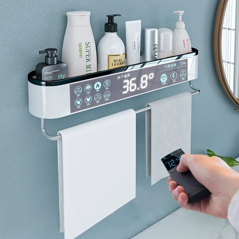 Towel-Holder Shelf-Shampoo Storage-Rack Bathroom-Accessories Cosmetic Kitchen Mounted