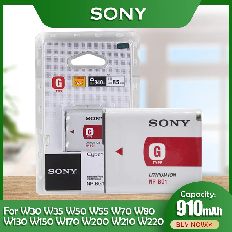 Аккумулятор для камеры Sony NP-BG1 NP BG1 NPBG1 FG1 DSC W120 W125 W130 W150 W170 W200 H50 H10 H20 W210 W220 W230 W290 T20 T100