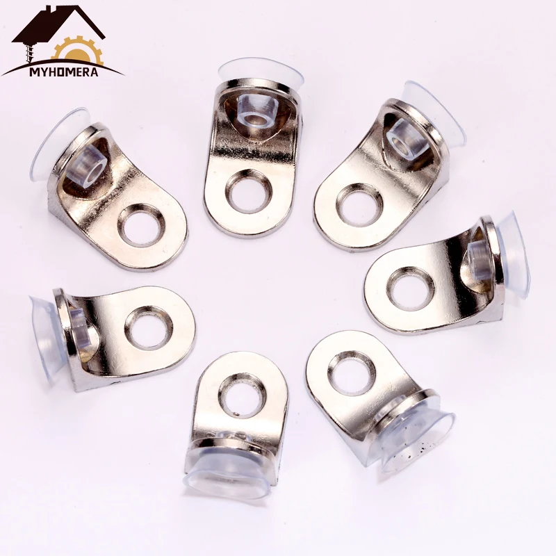 

Myhomera 20Pcs Glass Shelf Brackets Suction Support Studs Pegs 5mm Shelves Fixed Cabinet Cupboard Glass Bracket Supporter Hold