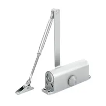 Tipo redondo porta hidráulica automática ajustável da mola que fecha o sistema de segurança de travamento para portas da mão direita esquerda 25-45kg