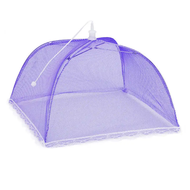 purple Для дома, кухни, специальные инструменты, сетчатая крышка, 1 шт., большой всплывающий сетчатый экран для защиты пищевых продуктов, защитный тент, купольный сетчатый зонтик для пикника 611J10 - Цвет: purple