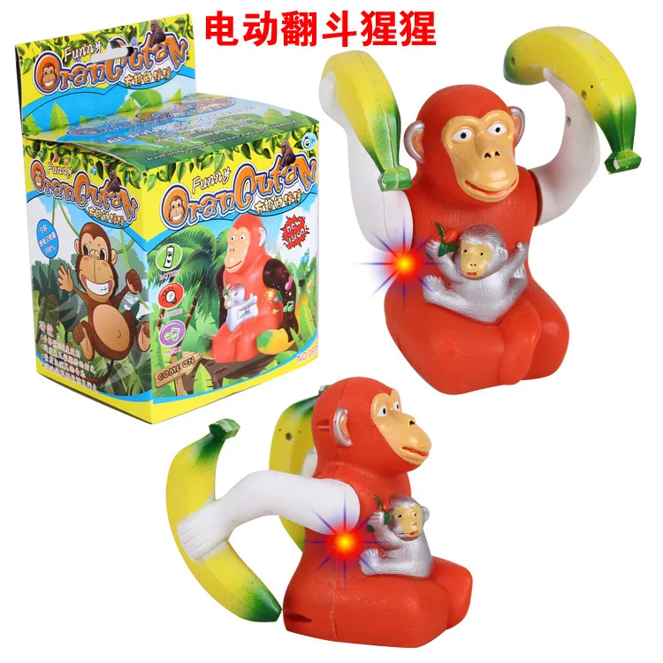 Стиль have Bananas Will сальто обезьяны Электрический опрокидывания Горилла детская игрушка стойло