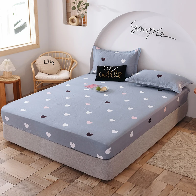 

Elastic Fitted Sheet Bed Linen Cotton Sheets for Bed Double Couple Bed Sheet King Full Twin Queen Mattress Cover Wholesale