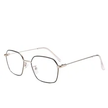 Трендовые персональные многоугольные неправильные очки для чтения, повседневные Ретро художественные очки без градусов, очки для чтения, новинка октября, Модные металлические очки