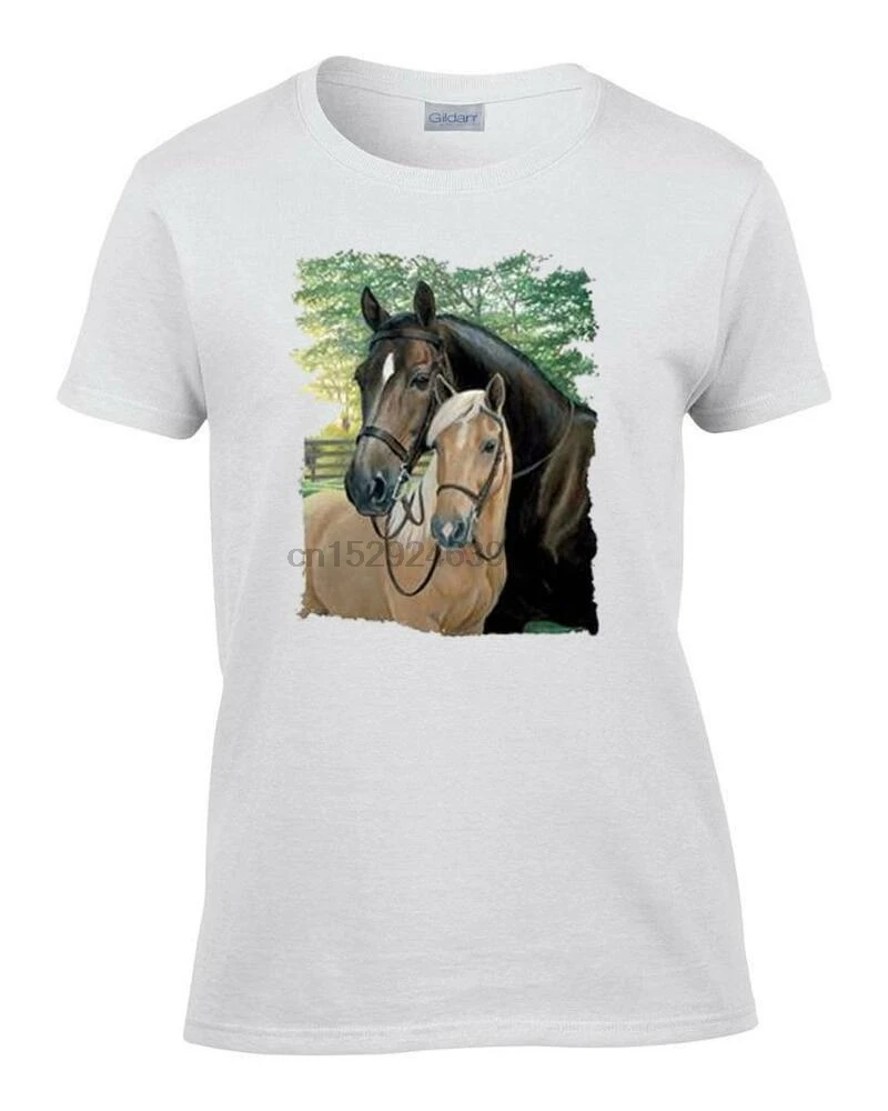 Лидер продаж женская футболка Cowgirl с изображением Ed Horse Colt | Мужская одежда