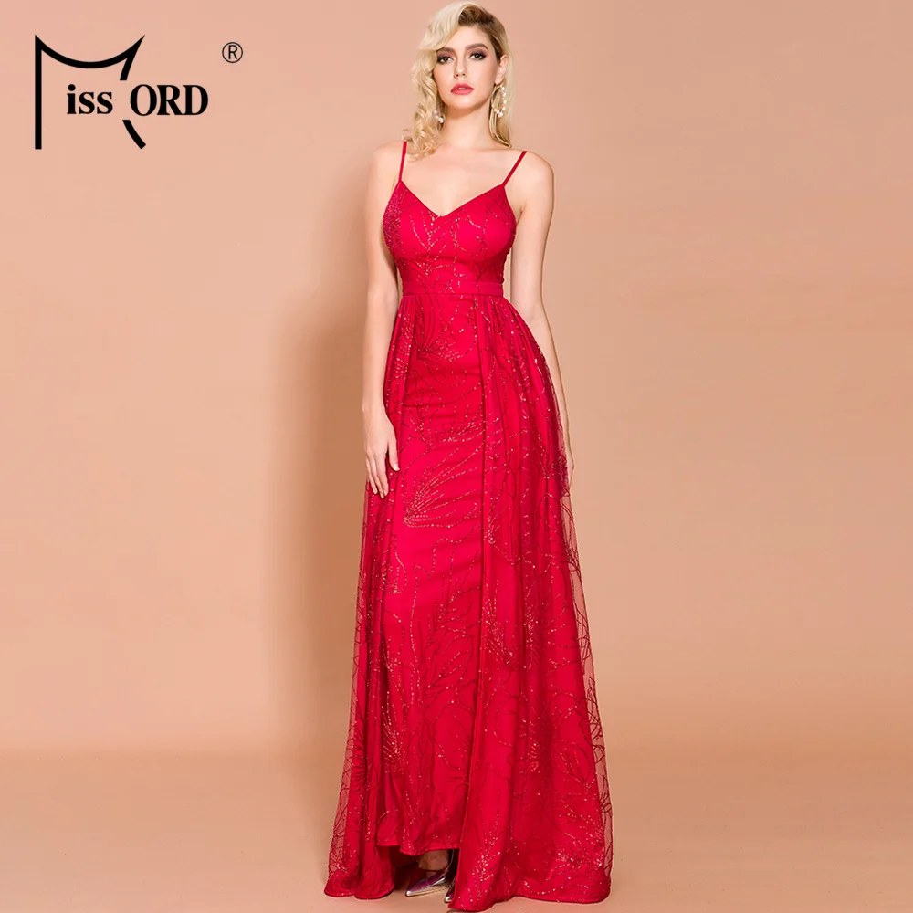 

Missord 2019 Sexy V Neck Off Shoulder Glitter Maxi Dresses Female Backless Elegant Prom Maxi Dress Vestidos FT19292-2