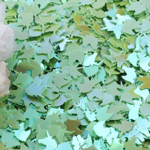 Mix Цвет 8*12 мм ПВХ Единорог форма, Сыпучие блёстки блестящие пайетки Швейные Для женщин одежды сумки аксессуары Свадебные украшения 20g - Цвет: AB Green