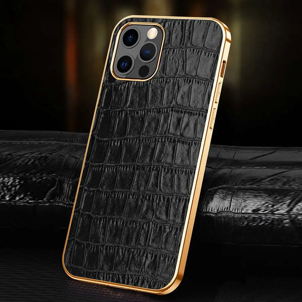 Чехол из коровьей кожи для iPhone 13 Pro MAX Mini роскошный чехол натуральной с рисунком