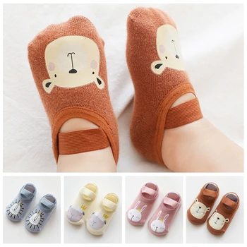 

Soft Winter Warm Socks Cartoon Baby Sock Autumn Baby Fleece floor socks Baby Cotton Non-slip Stock Fashion Floor Socks