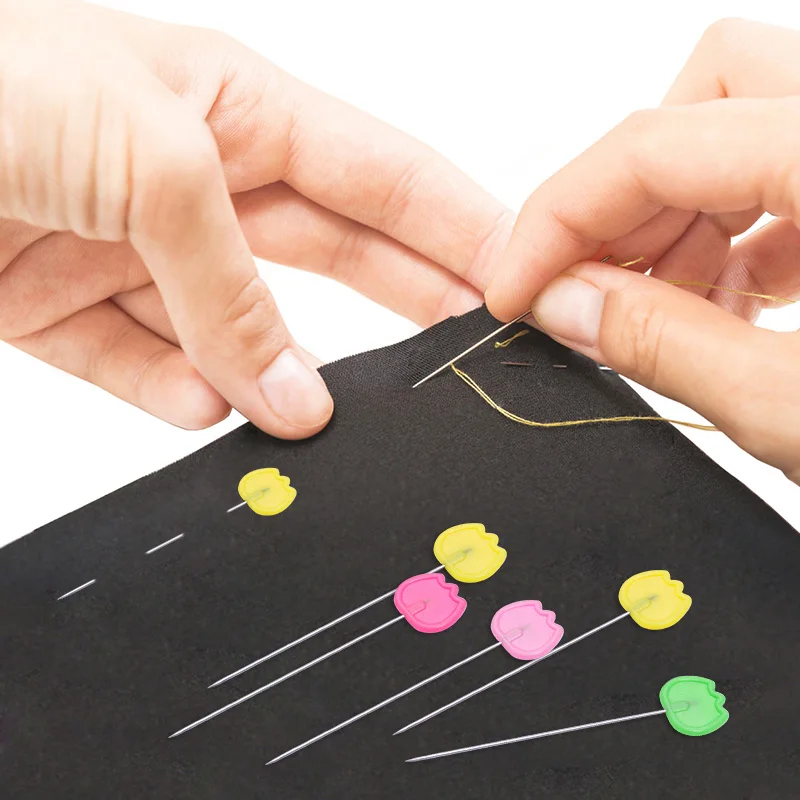 LMDZ-50-100-Pcs-Box-Patchwork-Pins-Positioning-Needle-Sewing-Marker-Needle-Dressmaking-Pins-DIY-Handmade