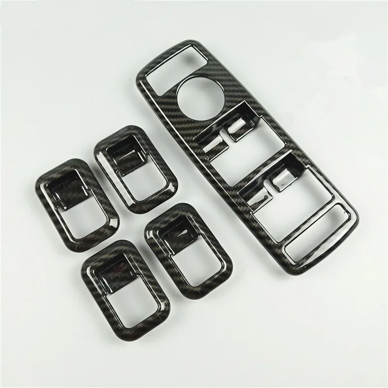 Car-Window-Glass-Lifting-Switch-Buttons-Frame-Decoration-Cover-Trim-5Pcs-For-Mercedes-Benz-W204-W212 (2)