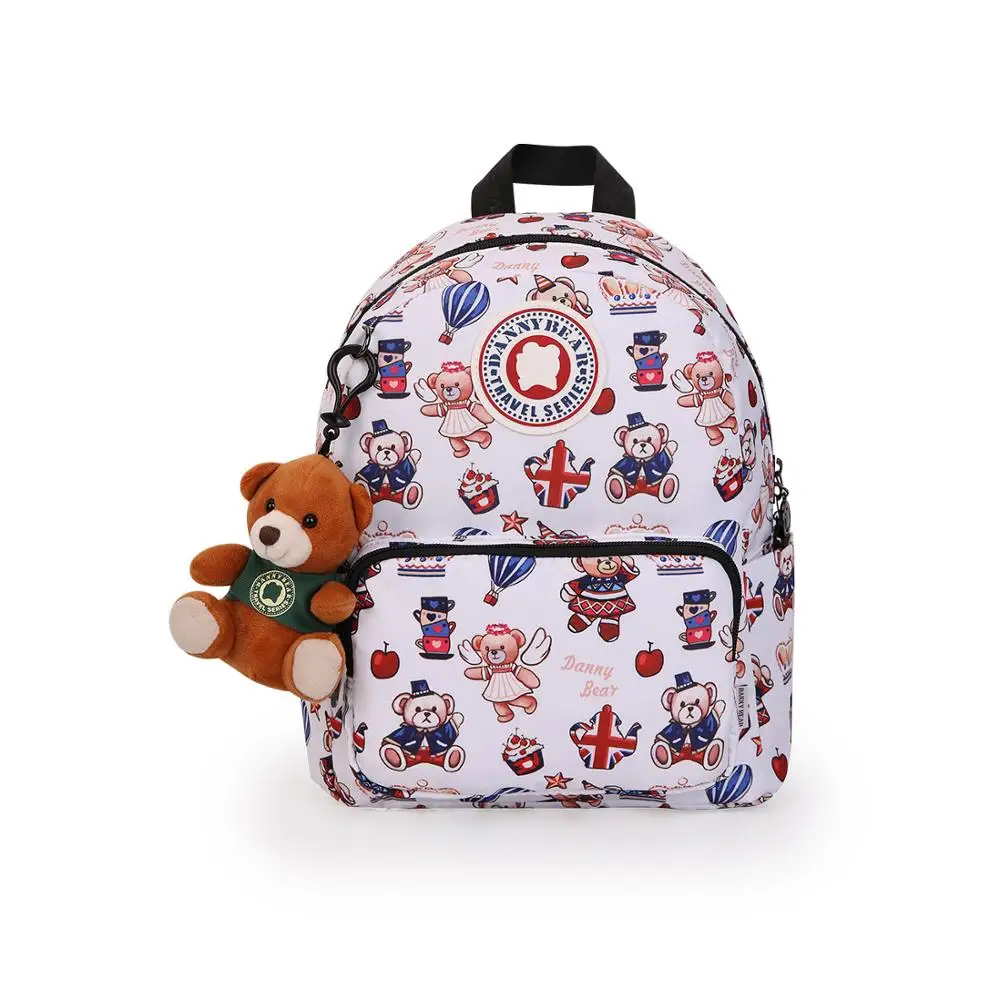 

Vintage Fashion Backpacks Women Cute Printing Bear Shoulder Backpack Girls Lovely Schoolbag Casual Mini Outdoor Bag for Teenage