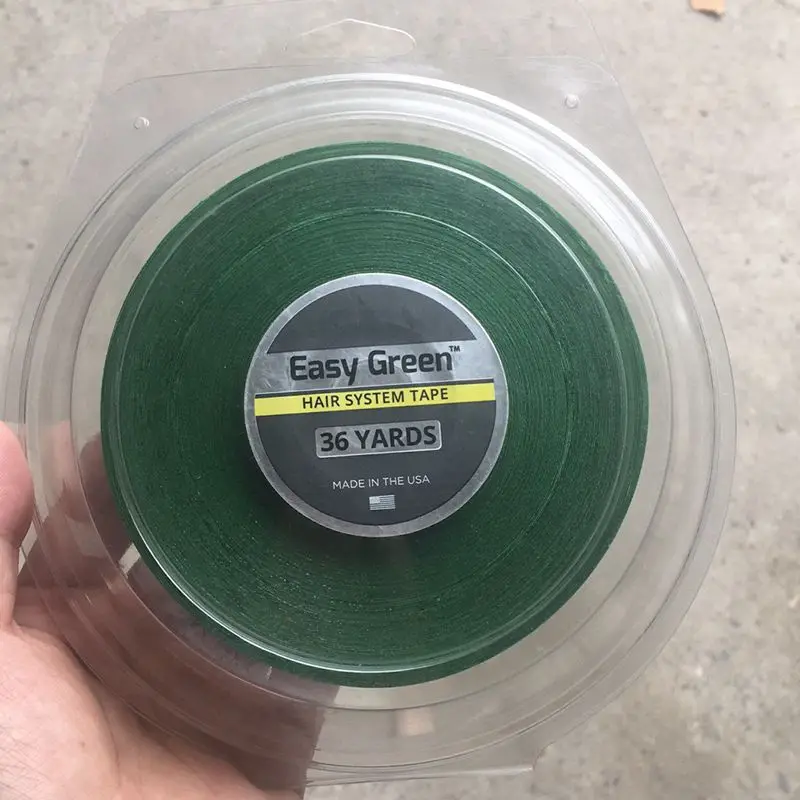 

1 roll 36 yards Easy Green lace front wig tape toupee adhesive tape hair system tape width 2.54cm