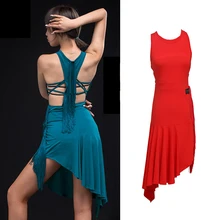 Платье для латинских танцев, женское сексуальное платье без рукавов с кисточками, платье для танго, одежда для женщин, одежда для латинских танцев DN4251