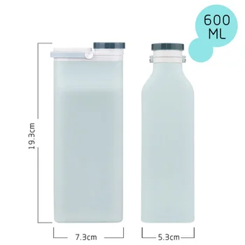 600ML Folding Water Bottle Portable Silicone Lightweight Compact Water Flask For Travelling Camping, Hiking & Sports 3