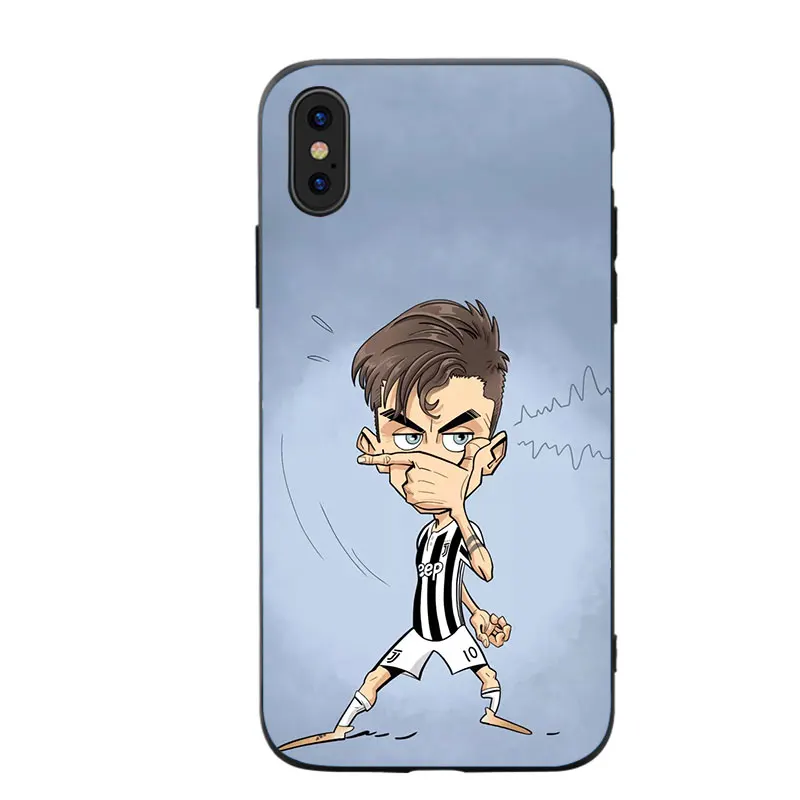 RKQ футбол Месси Mbappe Neymar Мягкий силиконовый чехол для телефона для iPhone 5S, SE 6 6S 7 8 Plus X XS XR 11 Pro Max TPU чехол - Цвет: A1466