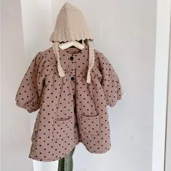 

2020 Baby Girls Winter Warm Long Coat Thicken Kids Jacket Children Fashion Windbreaker Toddler Long Style Jackets