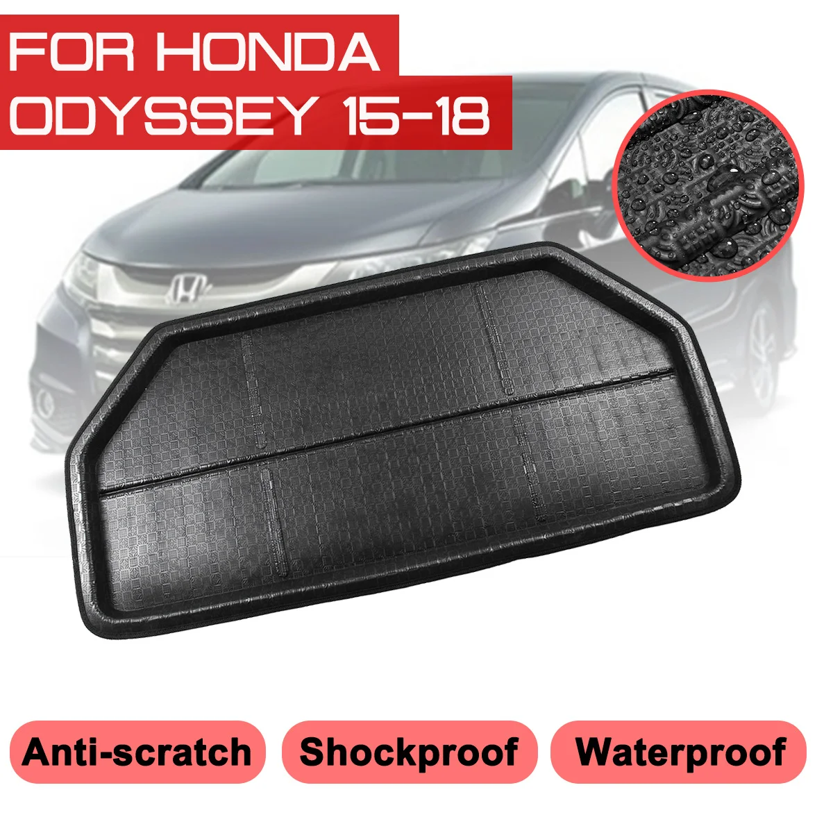 Car Floor Mat Carpet For Honda Odyssey 2015 2016 2017 2018 Rear Trunk