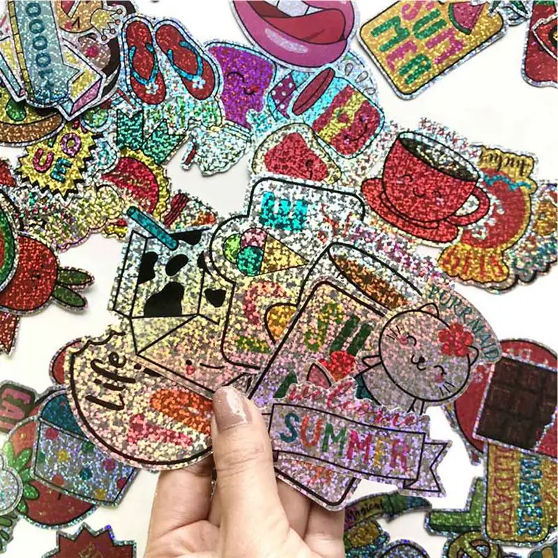 100 шт маленькие яркие наклейки для ноутбука, багажа, гитары, скейтборда, велосипеда, наклейки для автомобиля