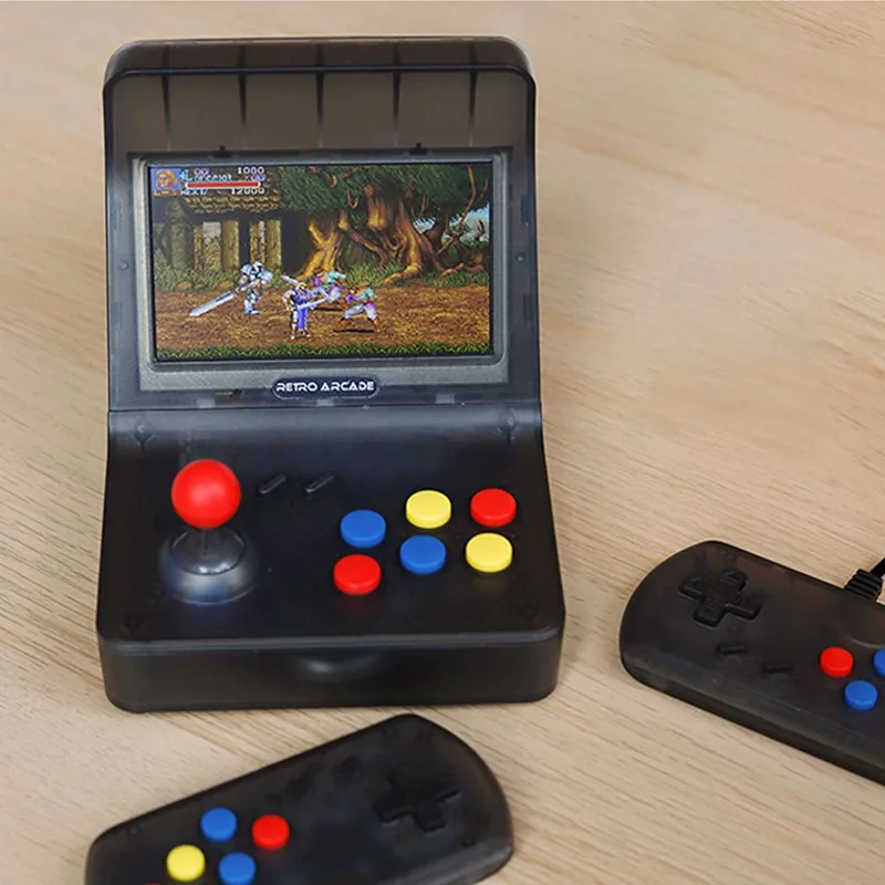 Powkiddy A8 Ретро аркадная консоль игровая машина встроенный 3000 классические игры геймпад управление AV Out 4,3 дюймовый экран