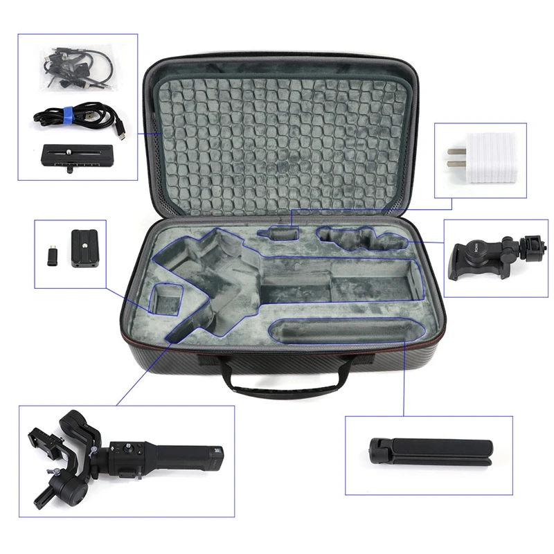 EVA Жесткий противоударный чехол, Портативная сумка для хранения, чехол для переноски для DJI Ronin-S SC, ручной карданный стабилизатор и аксессуары