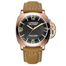 

Luxury Reloj Hombre Genuine Leather Strap Date Week Month Custom Logo Fashion Classic Wrist Automatic Mechanical Men Watches