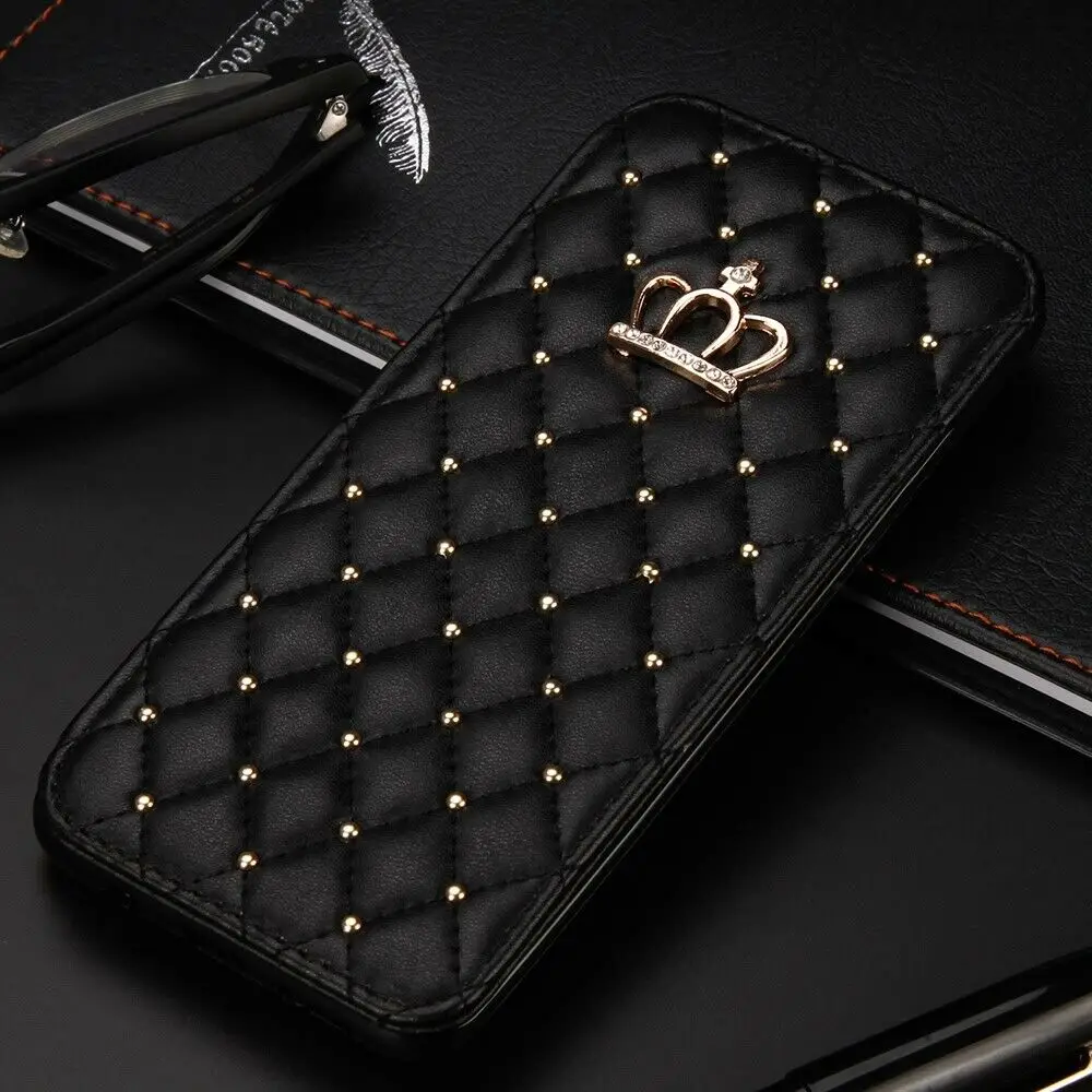 Black Кожаный бумажник флип-чехол для samsung S10/S9/S8/S10 plus/S9 plus/S8 plus Роскошный чехол для телефона - Color: Black