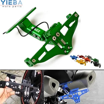 

Motorcycle Parts Angle Rear License Plate Bracket with light Mount Holder For KAWASAKI ZZR600 ZZR 600 2007 2006 2003 2004 1993