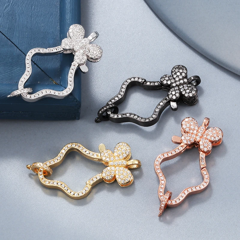 

MINHIN Spring Clasps Connectors Copper Rotatable Lobster Clasps Hooks For Pearls Bracelet Necklace DIY Jewelry Fittings Supplies