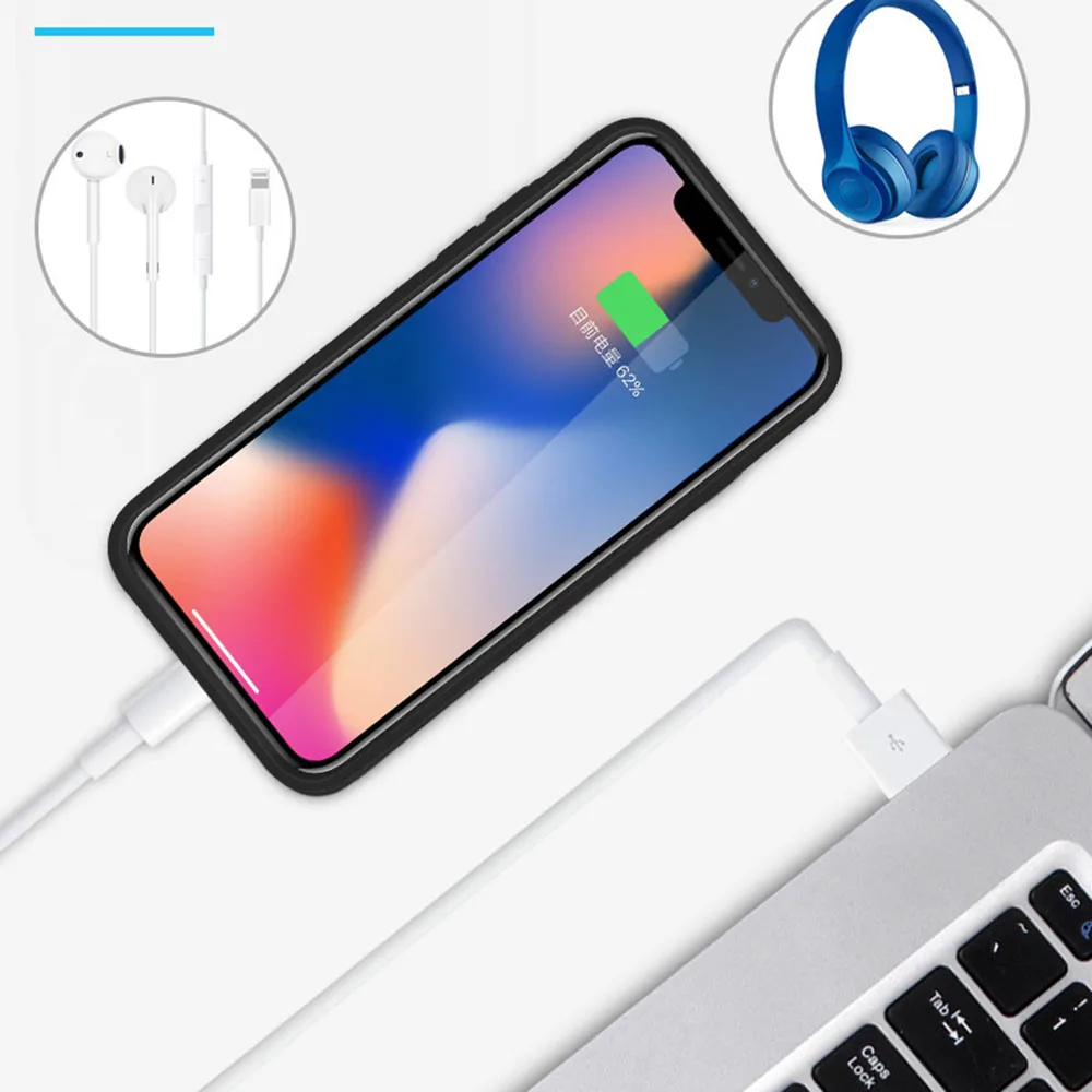 PINZHENG чехол для зарядного устройства iPhone x xr xs MAX аккумулятора зарядное устройство