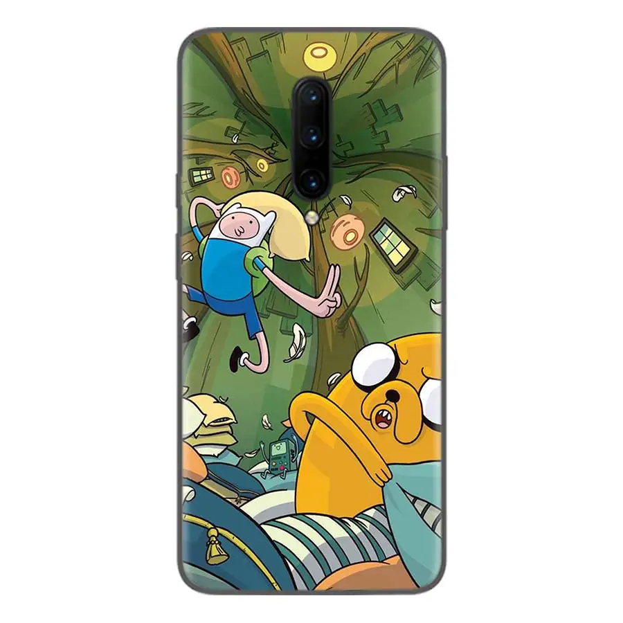 Adventure Time Finn Jake Black Case for Oneplus 7Pro 1+7 Pro 6 6T 5 5T 3 3T Art Gift Patterned Soft Phone Cover Coque - Цвет: BS296-7