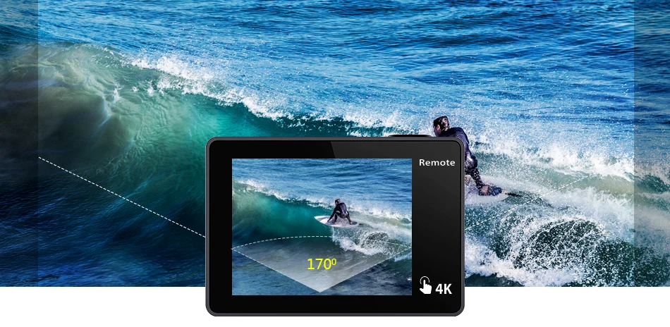 Спортивная камера eken H5S Plus Wifi HD 4K 30fps EIS с чипом Ambarella A12 внутри 30 м Водонепроницаемая 2,0 'Экшн-камера с сенсорным экраном