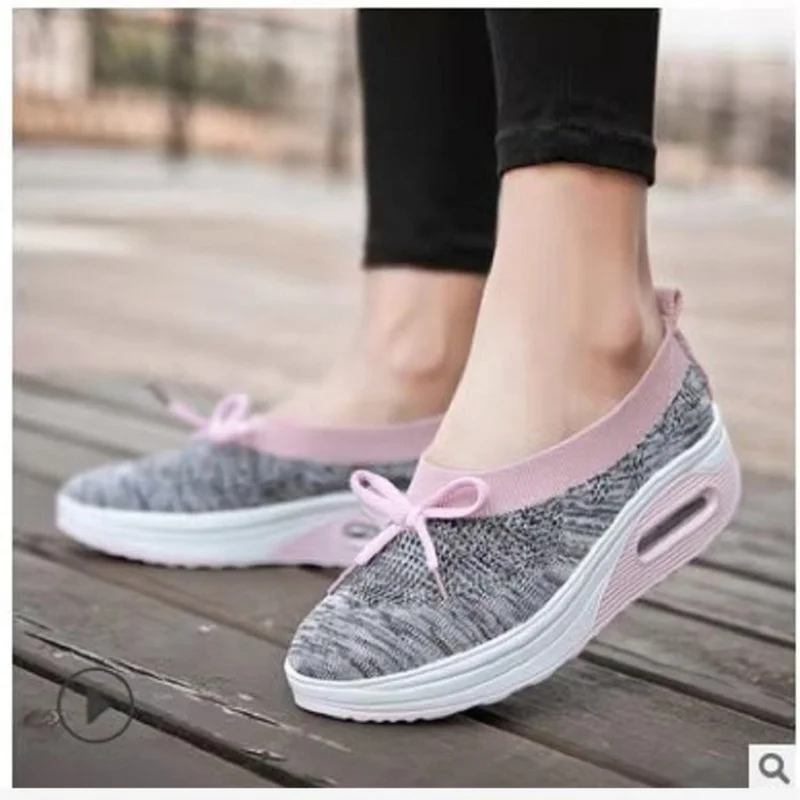 zapatillas mujer zapatillas sneakers alpargatas mujer mujer Zapatos vulcanizados para mujer, con plataforma antideslizante, de malla transpirable, caminar al libre - AliExpress