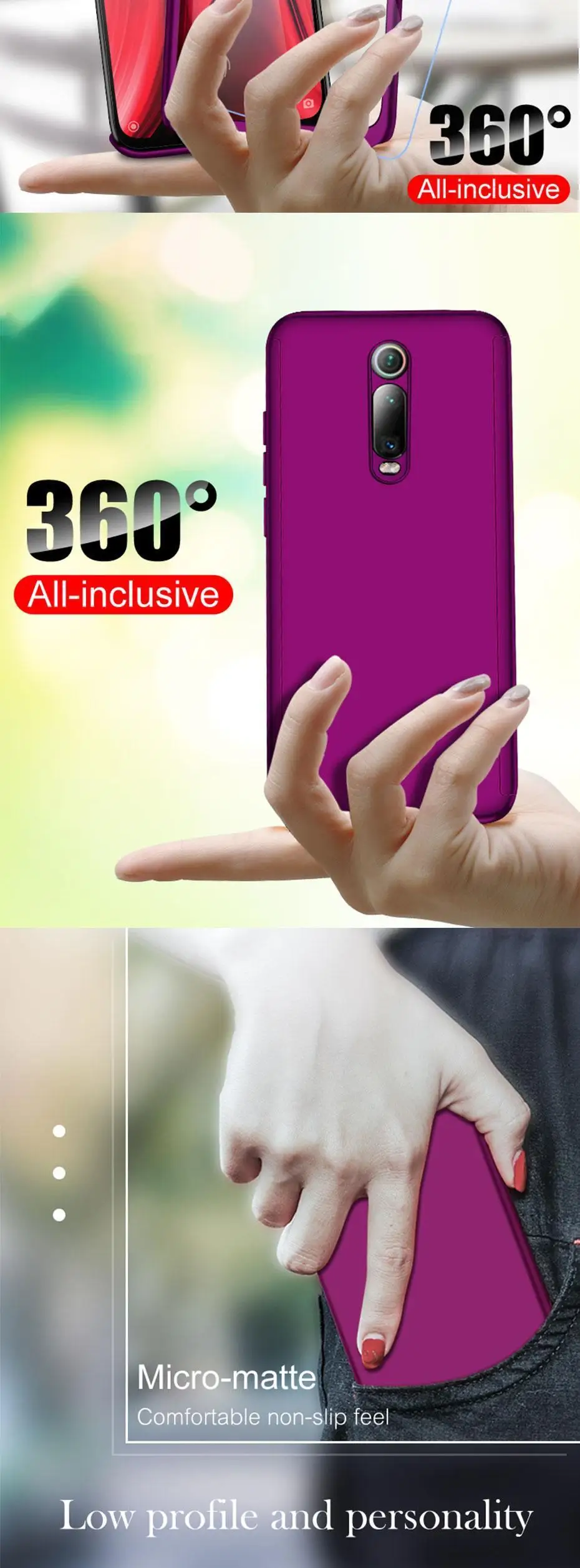 Роскошный ударопрочный чехол для телефона на 360 градусов для Xiaomi Redmi Note 5 5A 6 7 8 Pro, полный Чехол для Redmi 7 7A K20 Pro Capa Fundas