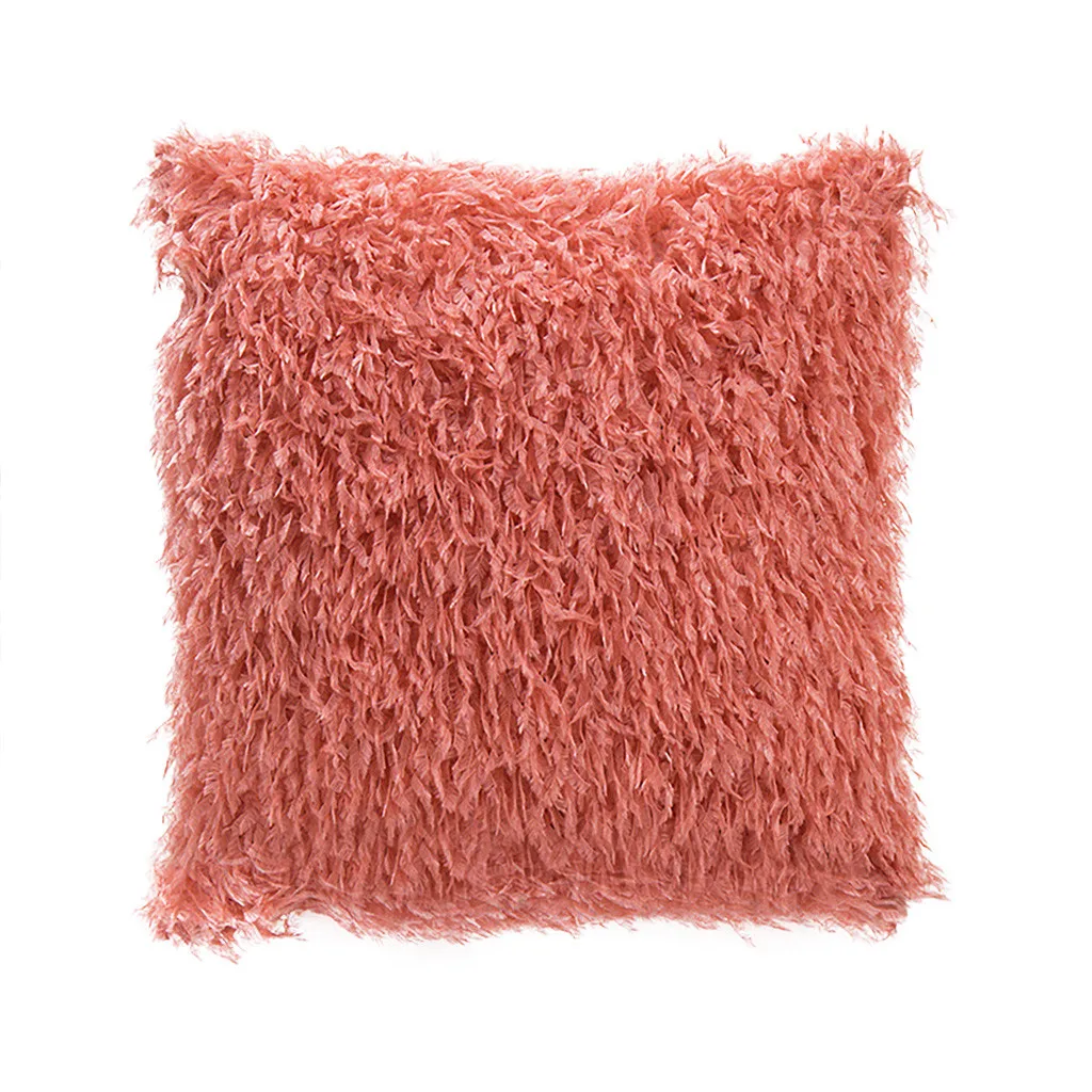 Бархатные подушки с перьями, пушистые подушки, декоративные подушки для дивана, наволочки, наволочки