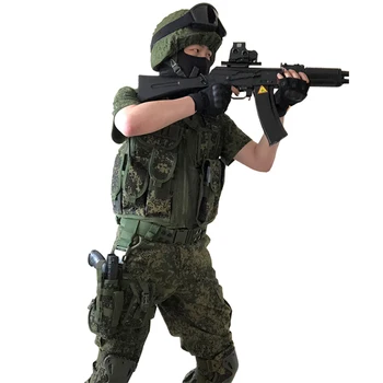 

EMR Camo Summer Grid 6 Magazine Pouch Tactical Vest - EMP Camo