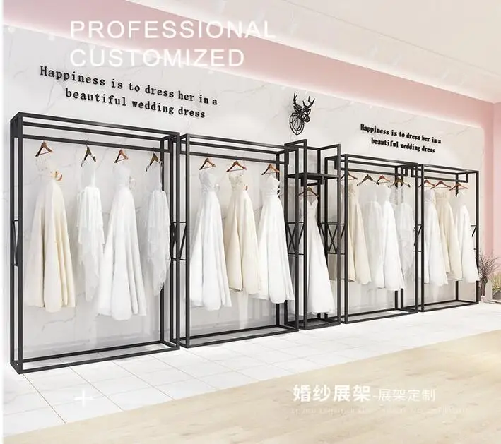 Clothing Store Display Rack Floortype Wedding Dress Rack Highend