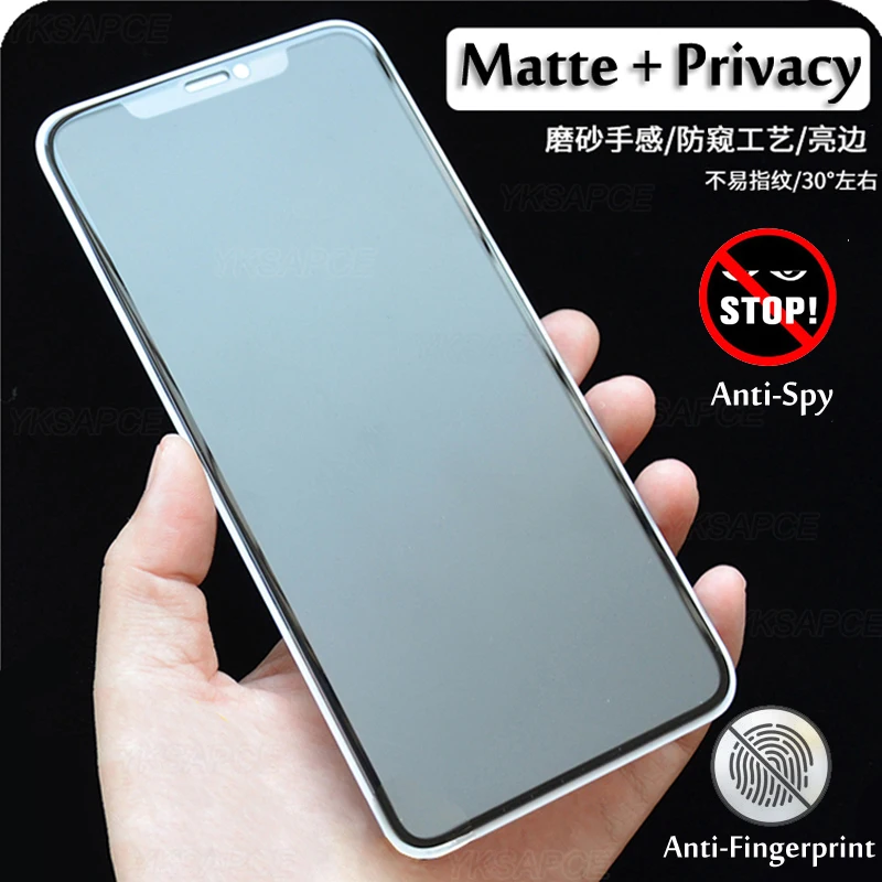 Enhanced Privacy Matte Tempered Glass Screen Protector - 1 to 3 Pack
