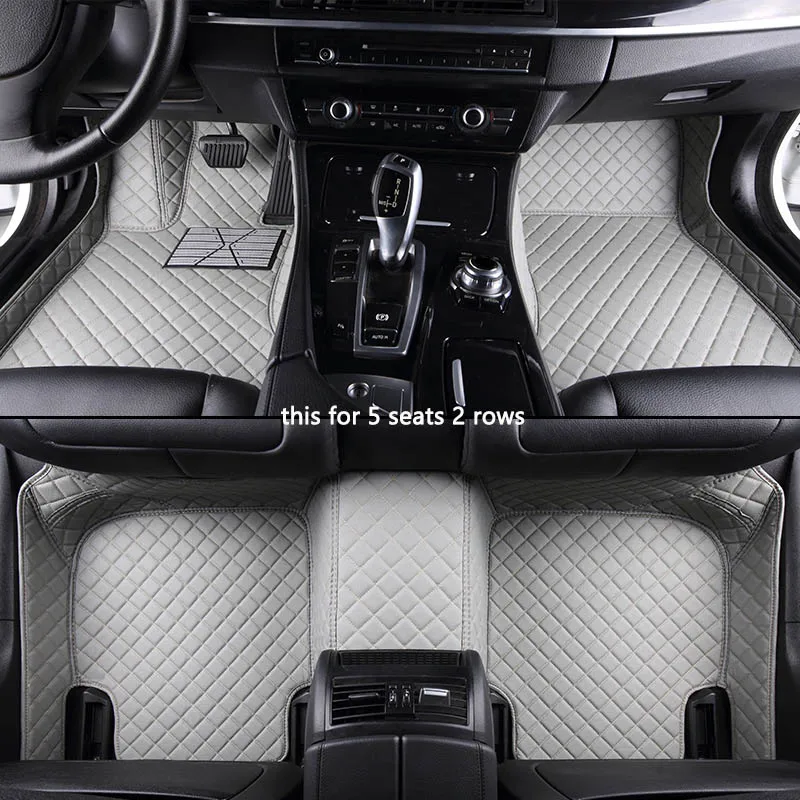 5Seats 2 rows Gray Пользовательские автомобильные коврики для Toyota 86 CHR CROWN Zelas Previa Land Cruiser Prado WISH Venza Fortuner Sienna Tundra автомобильный коврик для ног - Название цвета: 5Seats 2 rows Gray