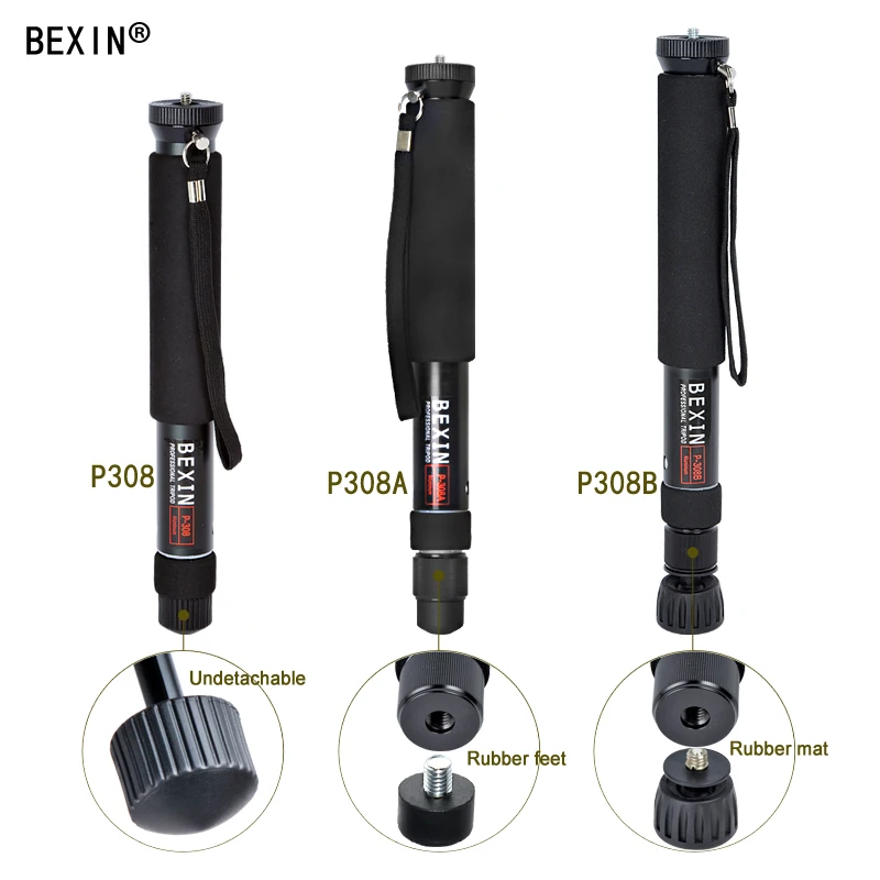BEXIN P308 P308A P308B алюминиевый сплав портативный профессиональный Регулируемый ручной монопод для dslr камеры телефона видео