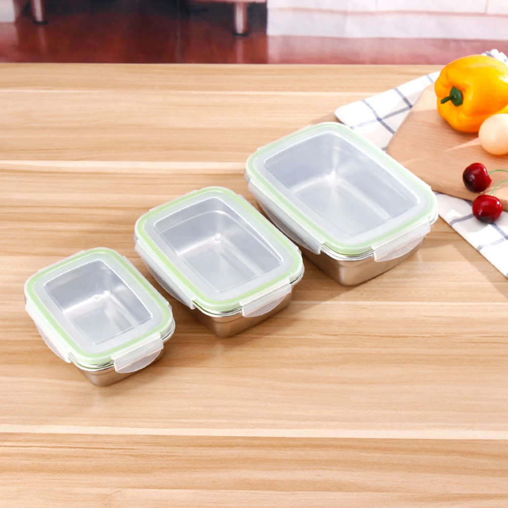 Горячие контейнеры для хранения еды из нержавеющей стали с крышками 1800 мл