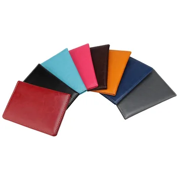 

Unisex retro style RFID credit card holder PU simple passport book passport top layer cowhide wallet ID card storage bag